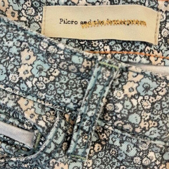 Anthropologie Pilcro Floral Skinny Crop Jeans Womens Size 26 - Picture 7 of 10